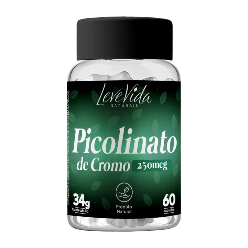 Picolinato de Cromo 250 Mcg 60 Cápsulas Leve Vida