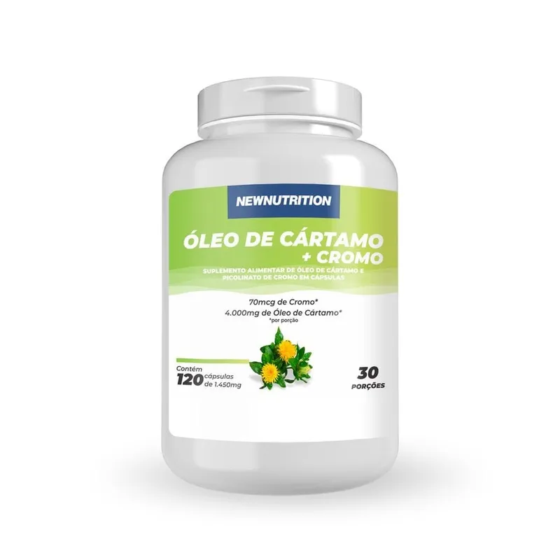 Oleo de Cartamo + Cromo 120 Cápsulas New Nutrition