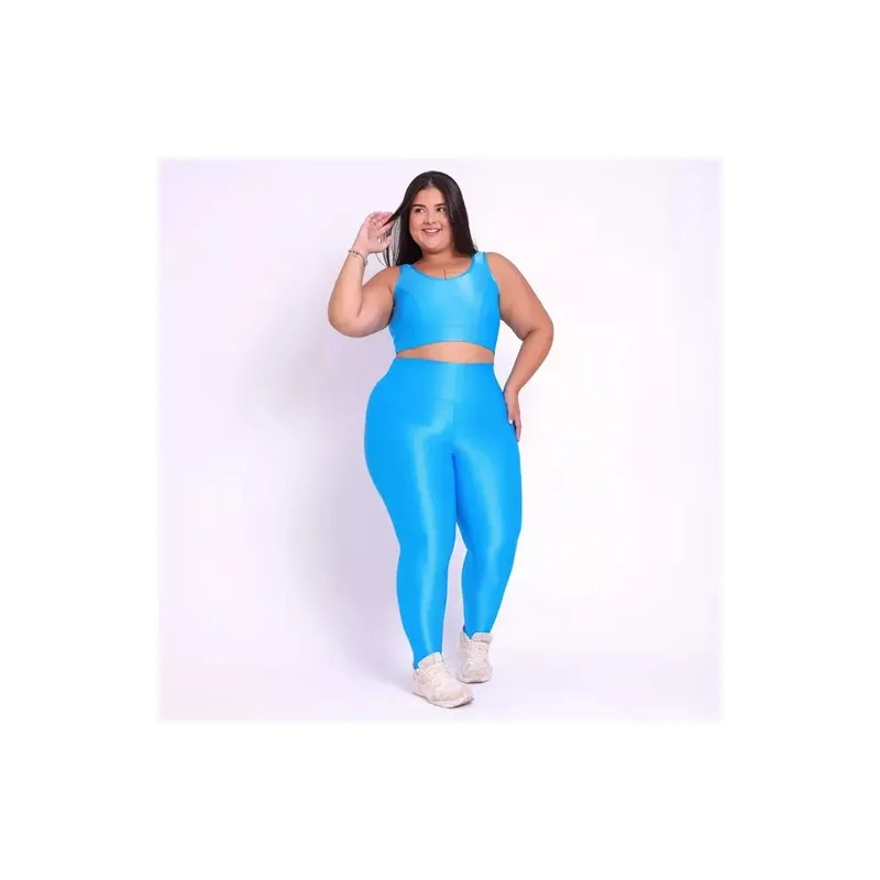 Legging Clássica + Top Liss Compressão Anil Plus Size DCX Nutrition