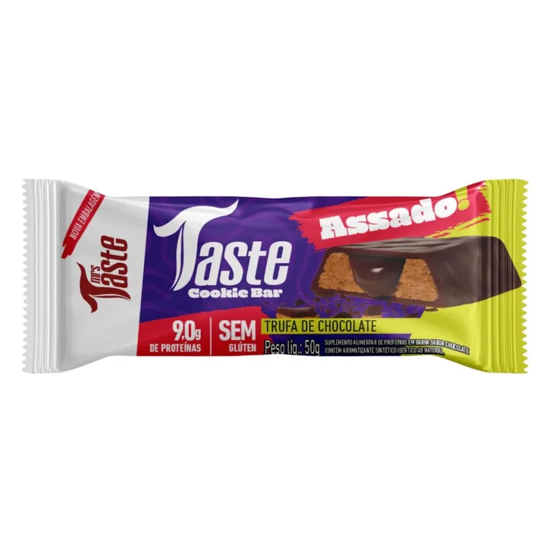 Barra de Proteína Taste Cookie Bar Trufa de Chocolate 9g Mrs. Taste