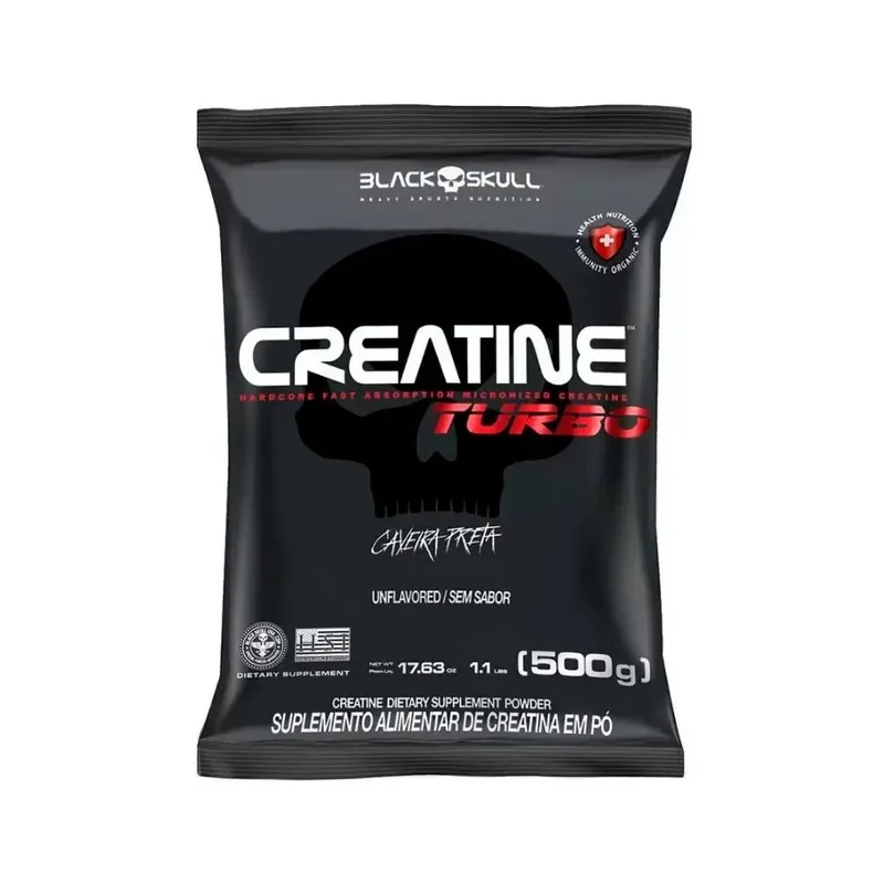Creatina Turbo 500g Refil Black Skull