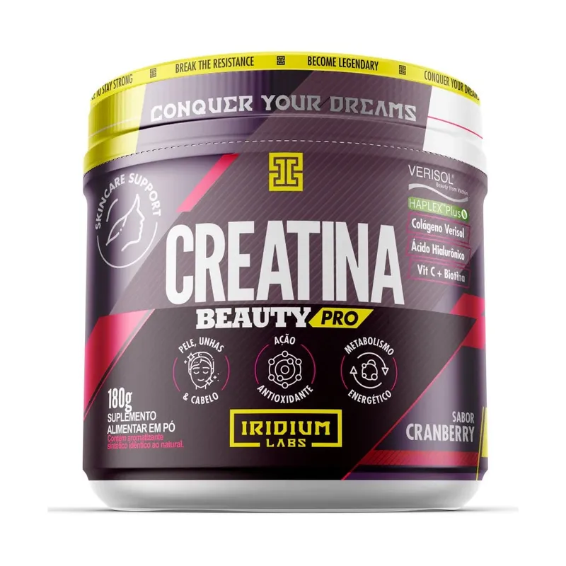 Creatina Beauty Pro Colágeno Verisol® + Ácido Hialurônico 180g Iridium Labs