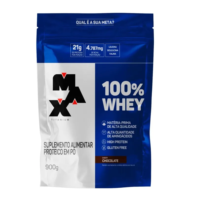 100% Whey 900g Refil Max Titanium