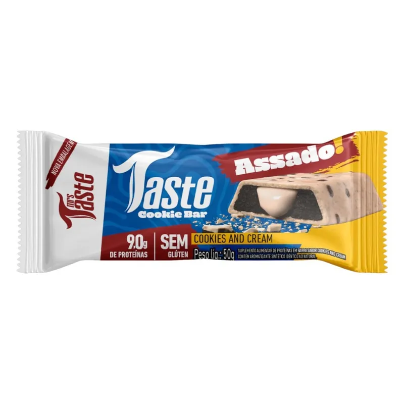 Barra de Proteína Taste Cookie Bar Cookies And Cream 9g Mrs. Taste