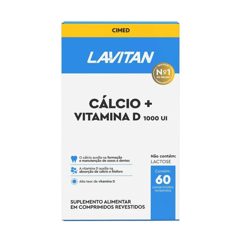 Calcio + D 1000ui 60 Comprimidos Lavitan