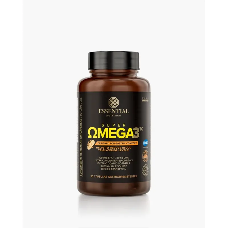 Super Omega 3tg Gastro Resistant 1g 90 Cápsulas Essential Nutrition