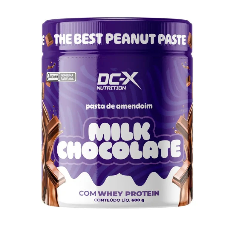 Pasta de Amendoim Gourmet 600g Milk Choco DCX Nutrition
