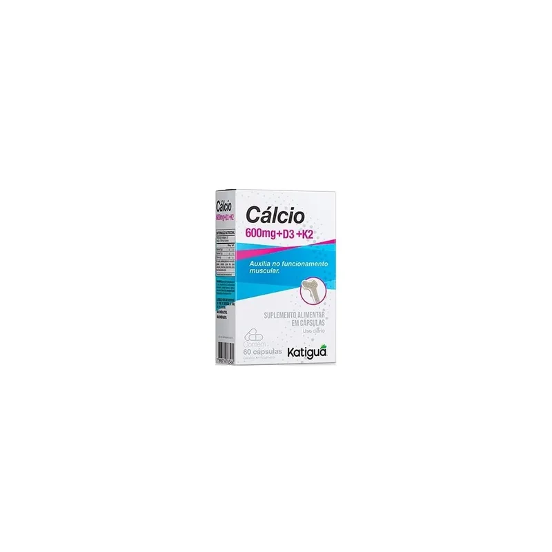 Cálcio Mdk, Mag. + Vitaminas K2 + D3 60 Cápsulas Katiguá