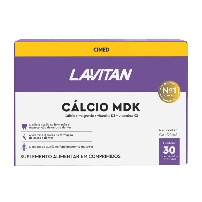 Cálcio Mdk Lavitan 30 Comprimidos Cimed