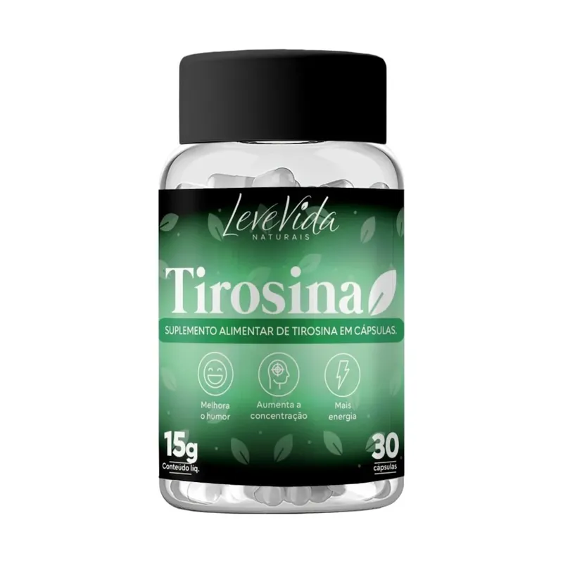 Tirosina 500mg 30 Cápsulas Leve Vida