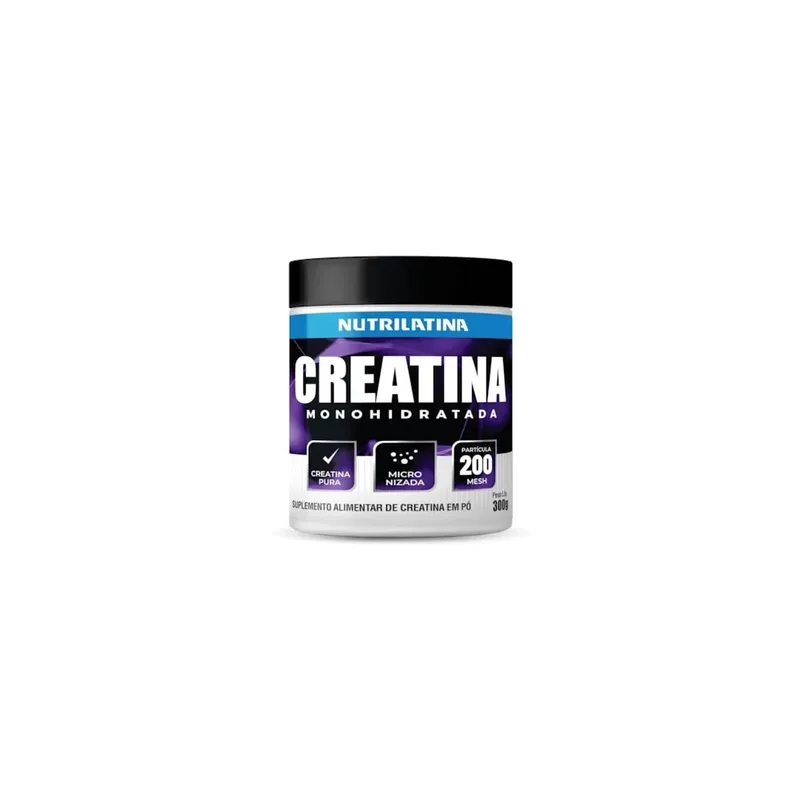 Creatina Monohidratada e Micronizada 300g Nutrilatina