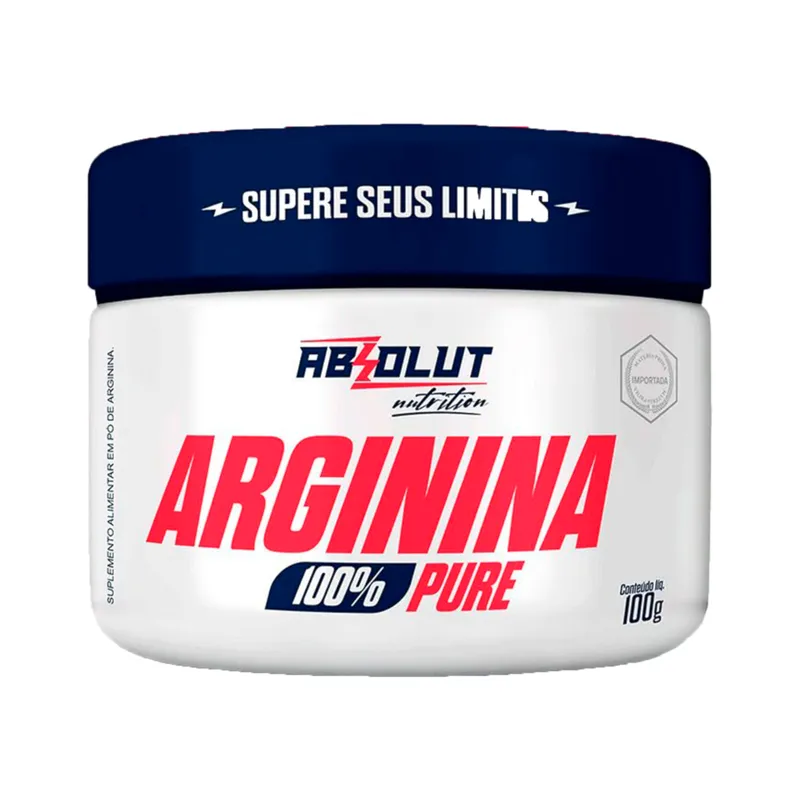 Arginina 100% Pure Absolut Nutrition 100g L-Arginina em Pó