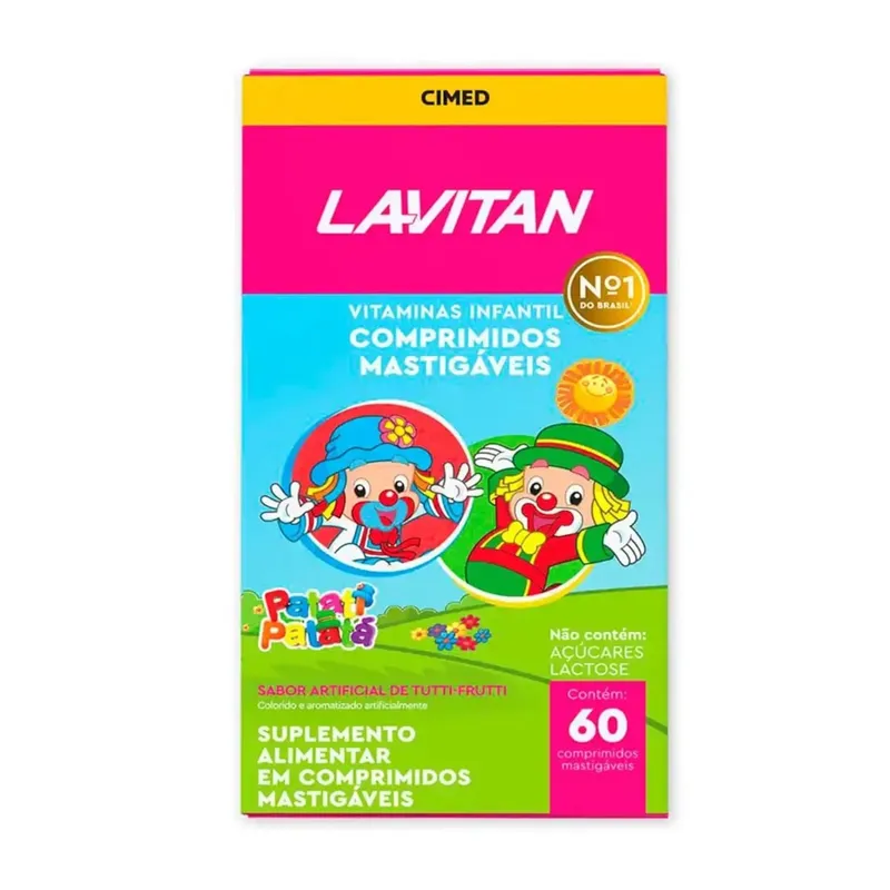 Vitamina Infantil Mastigável Lavitan 60 Comprimidos Cimed
