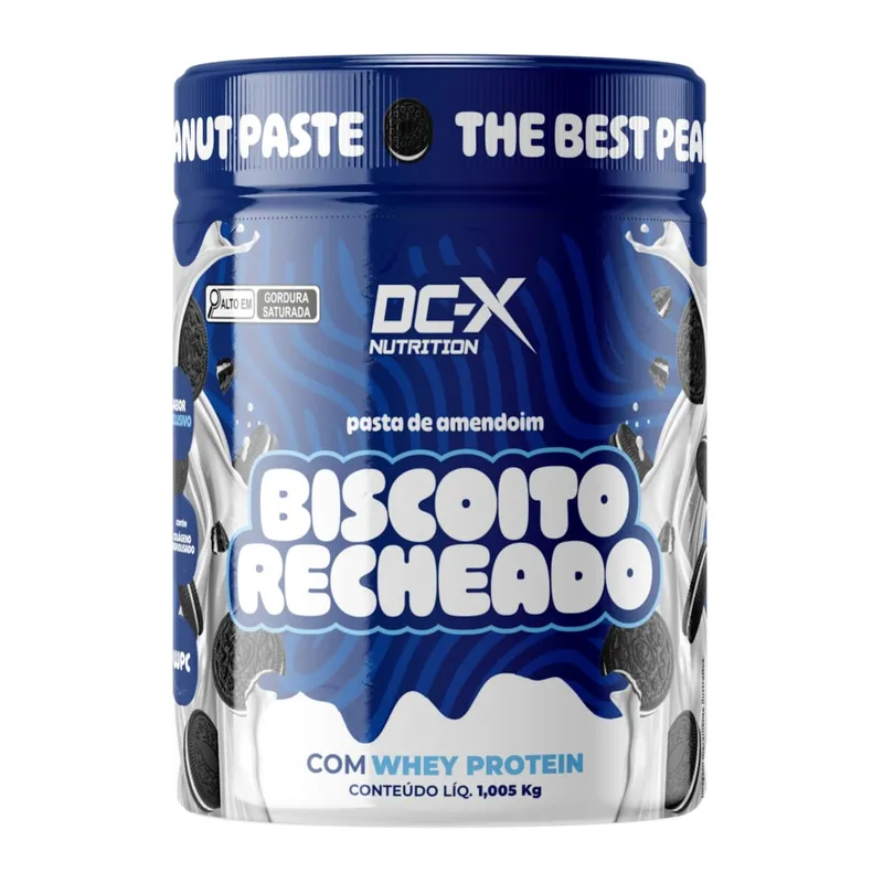 Pasta de Amendoim Gourmet 1kg Biscoito Recheado DCX Nutrition