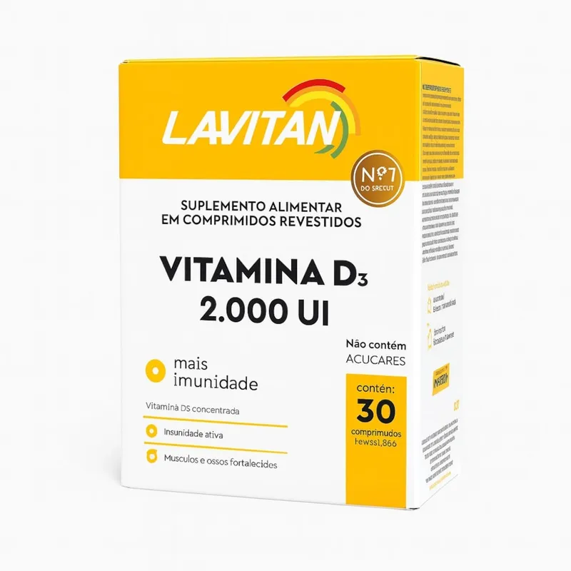Vitamina D3 2000 Ui Lavitan 30 Comprimidos Cimed