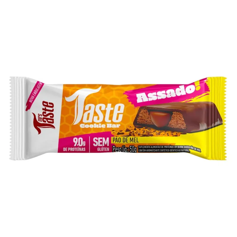 Barra de Proteína Taste Cookie Bar Pão de Mel 9g Mrs. Taste
