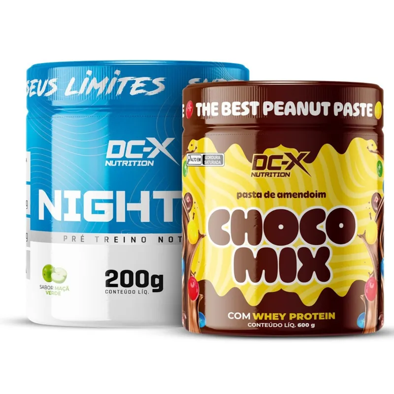 Compre Pré Treino Noturno Night UP 200g DCX - e por Apenas R$ 37,50 Leve Pasta de Amendoim Gourmet 600g DCX