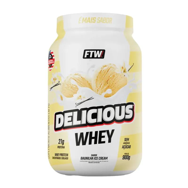 Delicious Whey Baunilha Ice Cream FTW 900g