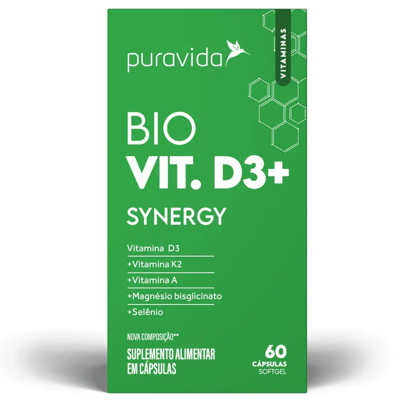 Vitamina D3 Sinergy Puravida 60caps