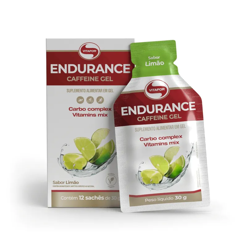 ENDURANCE CAFFEINE GEL Sabor Limão 12 Sachês 30g