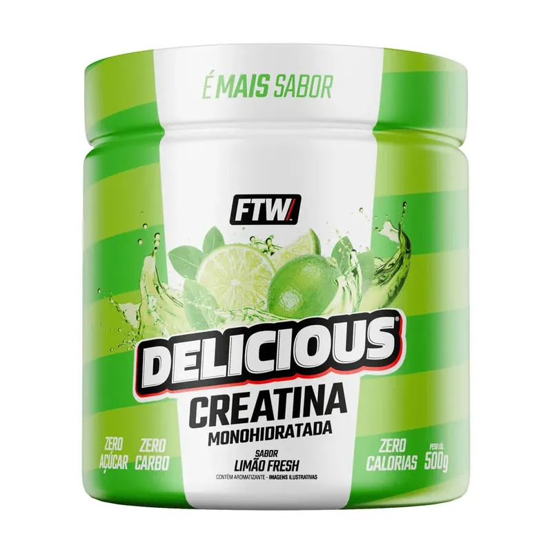 Delicious Creatina Monohidratada Limão Fresh FTW 500g