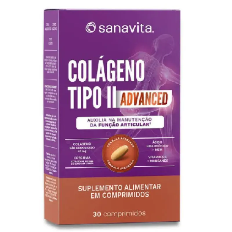 Colágeno Tipo II Advanced Sanavita 30comp