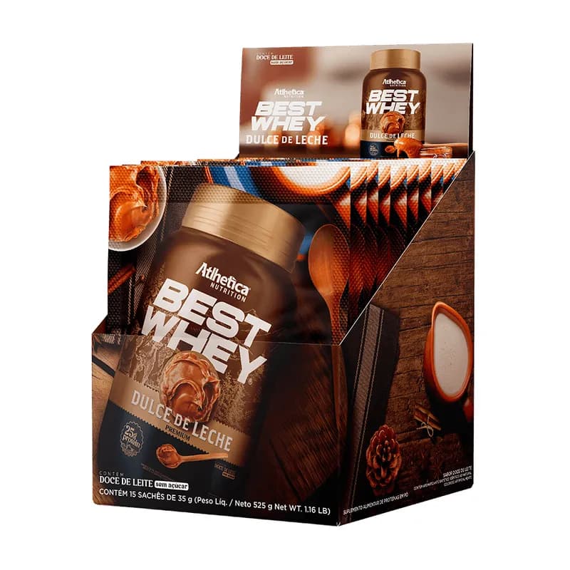 Best Whey Protein (Display com 15 Sachês de 35g) Dulce de Leche Premium