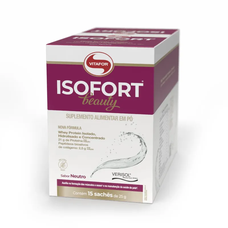 ISOFORT® BEAUTY Sabor Neutro 15 Sachês 25g