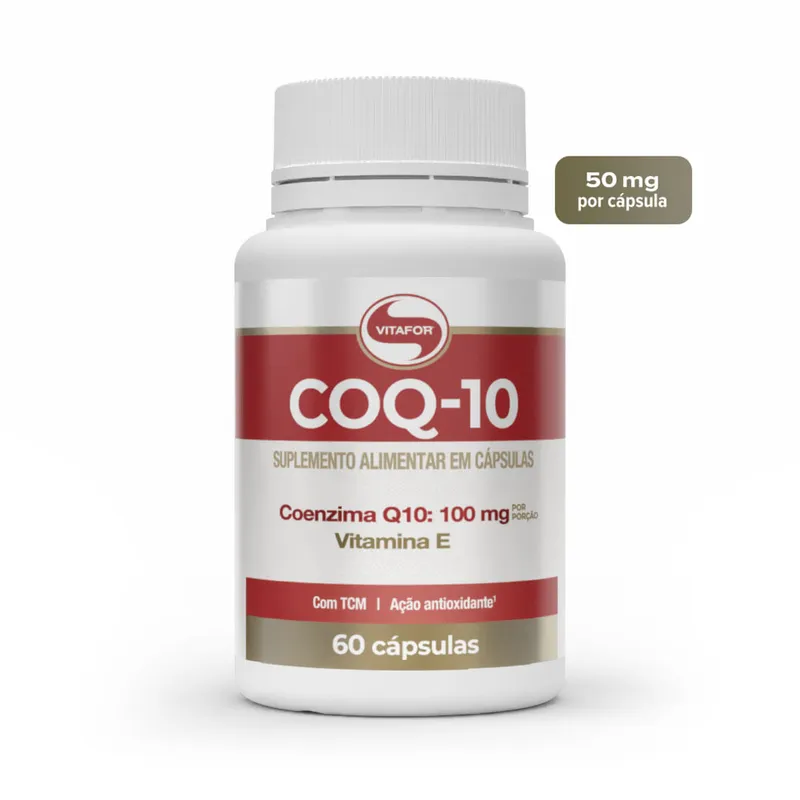 COQ-10: Coenzima Q10 e Vitamina E (100mg) 60 Cápsulas