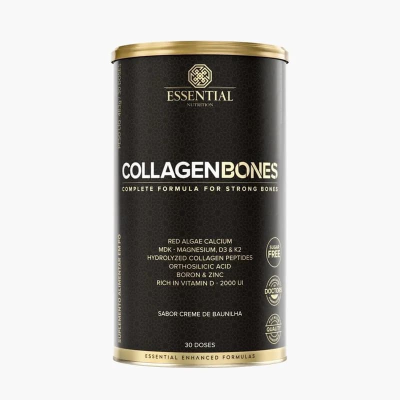 Collagen Bones Creme de Baunilha Essential Nutrition 483g