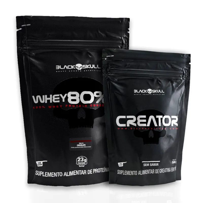 Whey 80% HD 900g + Creatina Creator - 500g