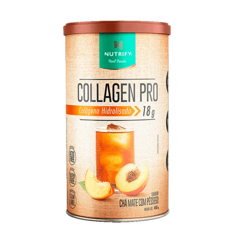 Collagen Pro Chá Mate com Pêssego Nutrify 450g