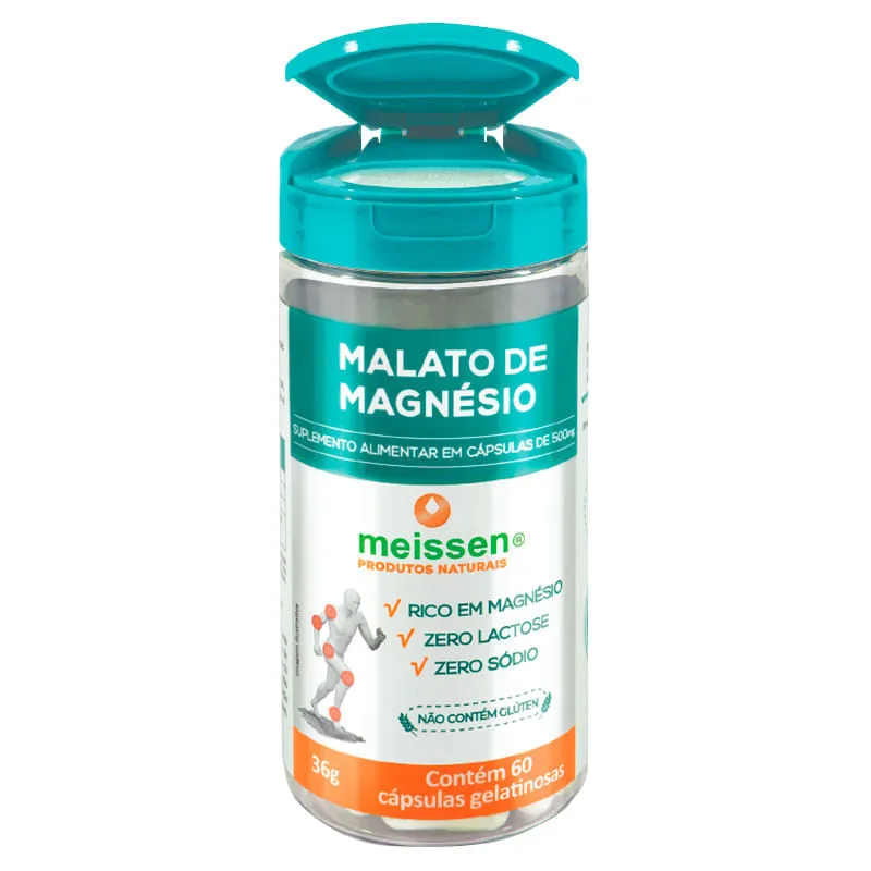 Malato de Magnésio Meissen 60 cápsulas