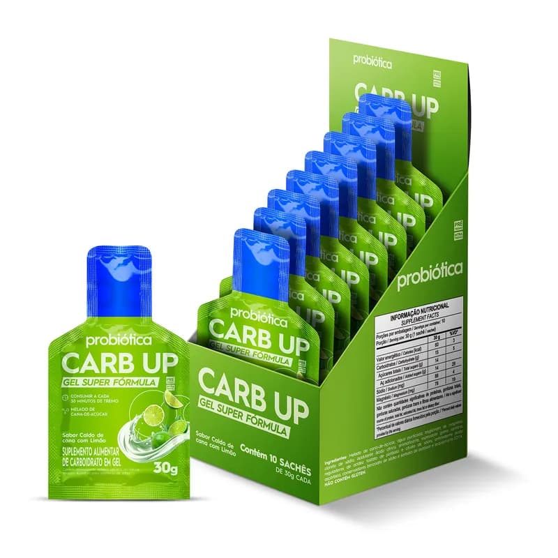 Gel de Carboidrato Carb Up Super Fórmula 10 Sachês 30g – 15g Carbo