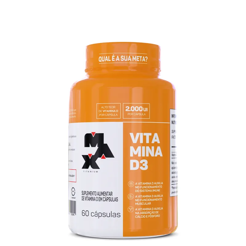 Vitamina D3 2.000 UI 60 doses Max Titanium