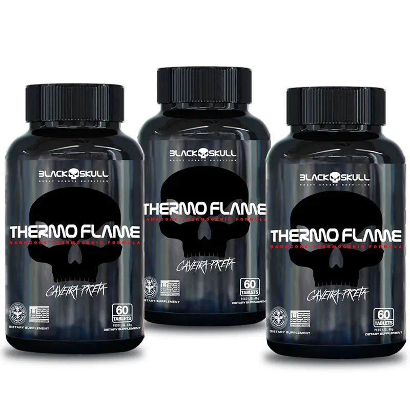 Termogênico Thermo Flame 60 Caps - Kit C/ 3 Unid