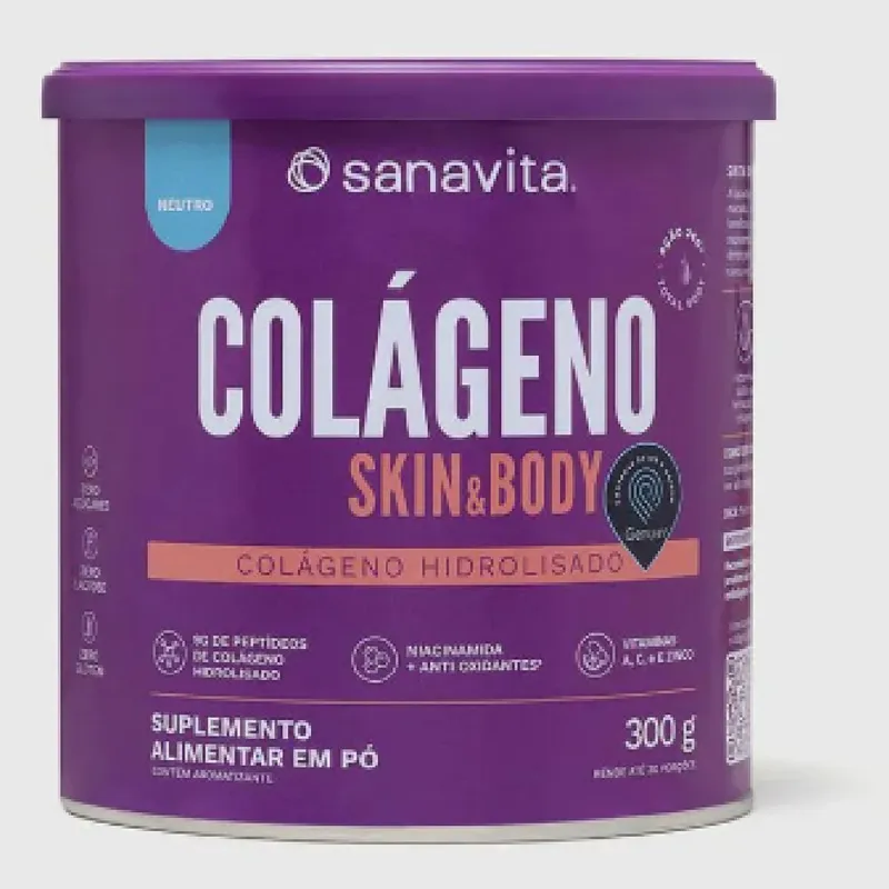 Colágeno Skin & Body Neutro Sanavita 300g
