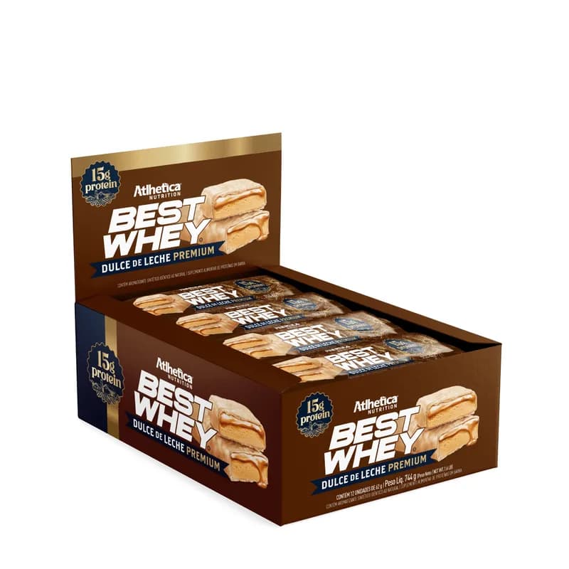 Best Whey Bar (Display com 12 Barras de 62g) Dulce de Leche Premium