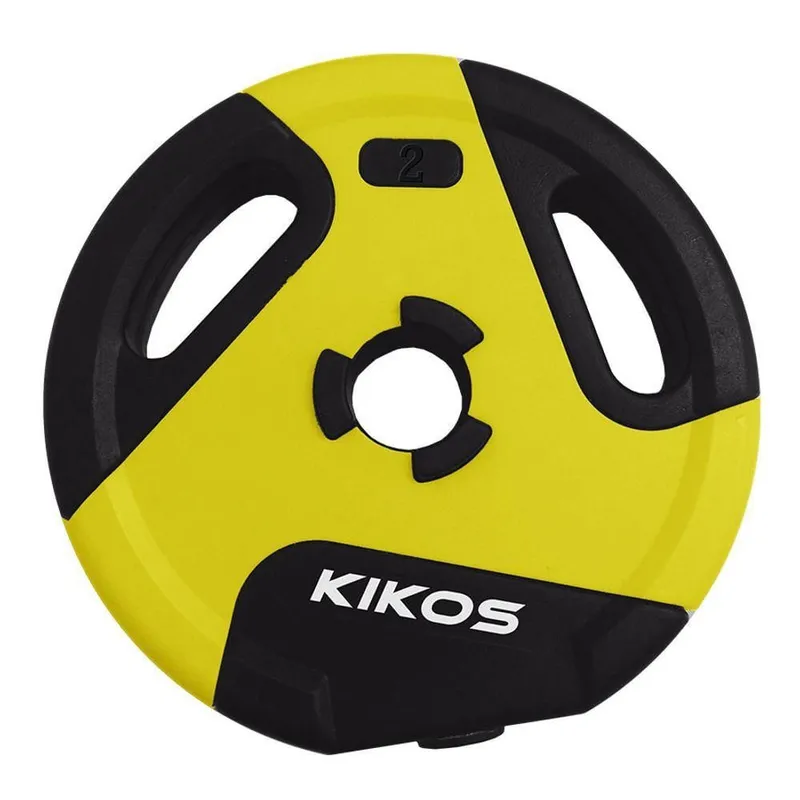 Anilha para Musculação Style Cement Ps 2kg Amarelo para Barra e Exercícios de Força Kikos