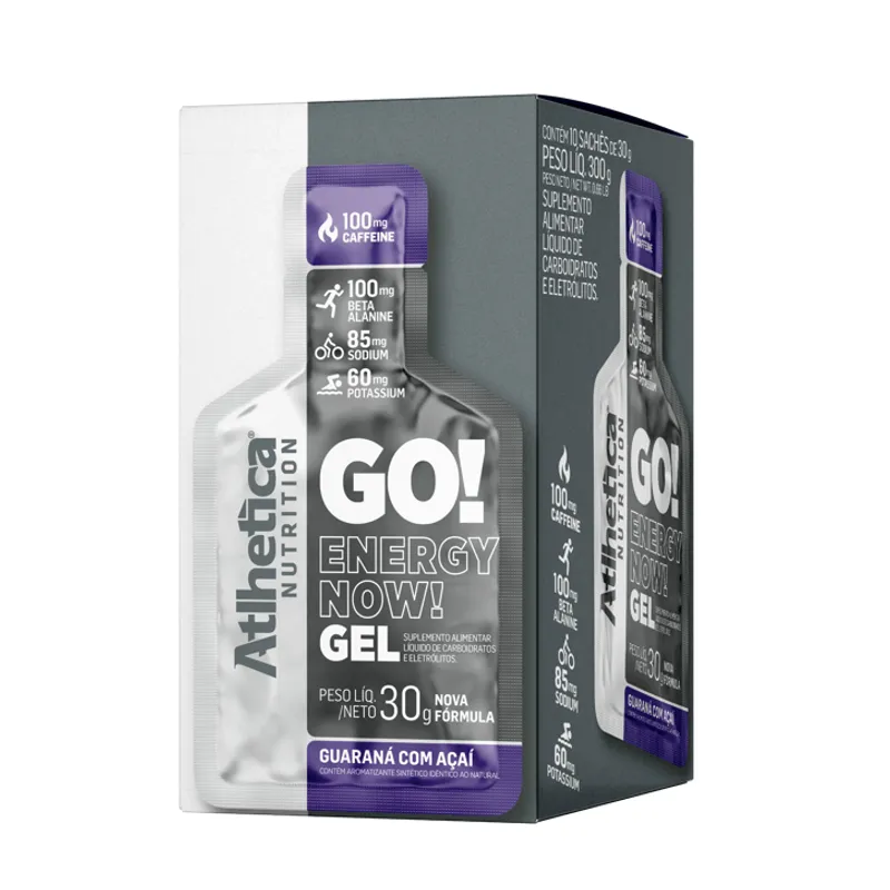GO! Energy Now Gel (Display com 10 Sachês de 30g) Guaraná com Açaí