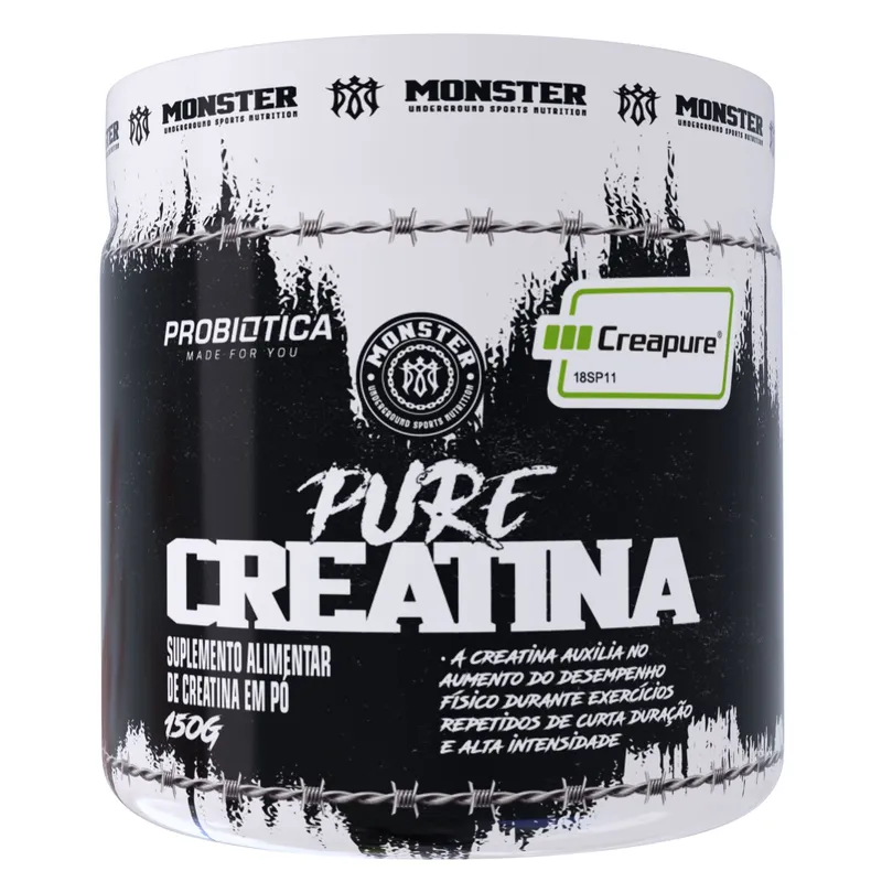 Creatina Creapure Pure Monster 150g em Pó – Pureza Alemã
