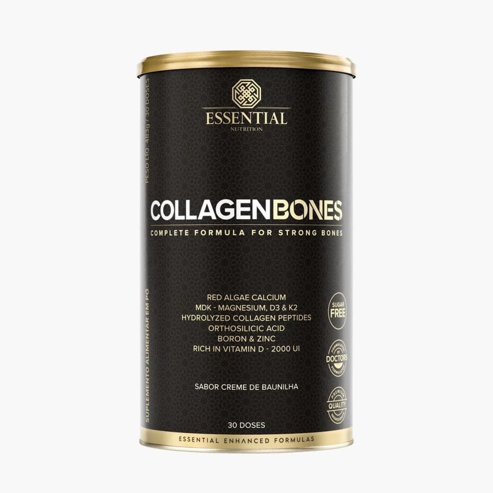 Collagen Bones Creme de Baunilha Essential Nutrition 483g